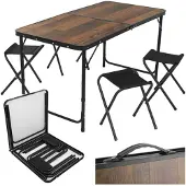 Gardlov Table pliante pour camping, ensemble de jardin avec 4 chaises