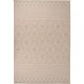 Syfax Tapis d'extérieur tissé plat 160x230 cm brun rayé