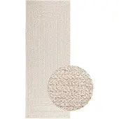 Syfax Tapis ZIZUR crème 80x200 cm aspect de jute intérieur extérieur