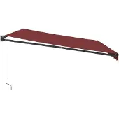vidaXL Auvent manuel rouge vin 500x300 cm