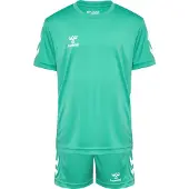 Hummel Logo Short Sleeve Set Vert 164 cm Enfants