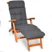 Beautissu Coussin pour chaise longue Flair DC, 200x50x8 cm, anthracite, pour l'extérieur