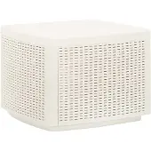 Syfax Table de jardin Blanc 53x53x40 cm Plastique