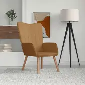 Prolenta Maison Exclusive - Fauteuil de détente en velours marron