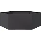 vidaXL Jardinière noir hexagone 138x120x45 cm acier