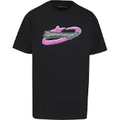 Mister tee T-Shirt gris / gris foncé / rose néon / noir