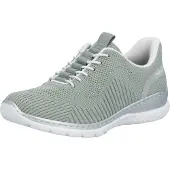 Rieker Baskets chaussettes pour femmes , aspect tricoté, avec élastique L3262, taille : 39 EU, couleur : vert
