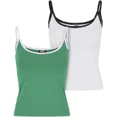 Urban Classics Haut vert / noir / blanc