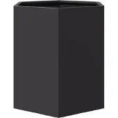 vidaXL Jardinières 2 pcs noir hexagone 46x40x45 cm acier