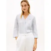 Tommy Hilfiger Chemisier bleu pastel / blanc