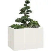 vidaXL Jardinière blanc 120x80x80 cm acier