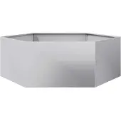 vidaXL Jardinière hexagone 138x120x45 cm acier galvanisé