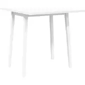 vidaXL Table de salle à manger blanche en bois massif d'hévéa