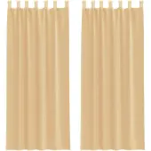 vidaXL Voile Rideaux avec passants 2 pcs. couleur sable 140x260 cm