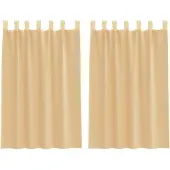 vidaXL Voile Rideaux avec passants 2 pcs. couleur sable 140x175 cm