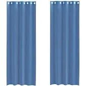 vidaXL Voile Rideaux avec illets 2 pcs. Bleu roi