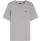 BOSS pour homme. 50554646 T-shirt de sport slim fit gris (L), Casuel, Manche courte, Lyocell