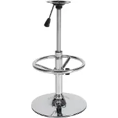 CLP Piètement de rechange ROUND Tabouret de bar 10 x 10 cm (couleur : chrome)