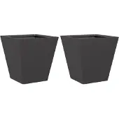 vidaXL Jardinières 2 pcs noir 30x30x30 cm acier