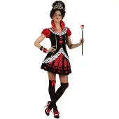 Atosa Malvada Queen Hearts Costume Rouge M-L Enfants