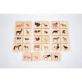 TickiT Jeu de mémoire en bois Familles d'animaux domestiques - Jouets éducatifs pour enfants