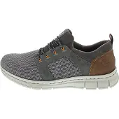 Rieker Pantoufle 'Slipper Herren B7796 42 Textil & Kunststoff (Synthetik) in grau' gris