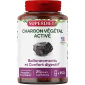 SuperDiet Charbon Végétal - 10% avec le code: 926CE 150 pc(s) Capsule(S)