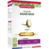 SuperDiet – PUR JUS DE RADIS NOIR BIO 10 ML – 20 ampoules de 10 ml - 10% avec le code: 926CE 20 pc(s) Ampoule(S) Buvable(S)