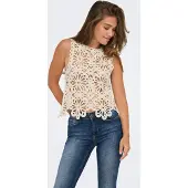 ONLY Tops en tricot 'ONL30 LEILANI' crème