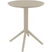 CLP Table pliante Sky round 60, ronde - taupe