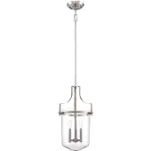 Elstead Lighting Lampe à suspendre, plafonnier, verre métal, nickel, D 33 cm