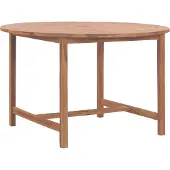 Syfax Table de salle à manger de jardin Ø110x75cm Bois massif de teck