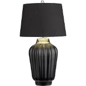 Quintiesse Lampe de table en céramique Bexley noir et argent 1xE27x60W céramique / plâtre dim. : 56,2 x 30 x 19,3 cm IP20