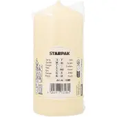 Papstar 13586 Bougie de cire ronde Crème (e) (1 pcs)