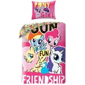MCU Parure Housse De Couette - Mon Petit Poney - 140x200 Cm - 100% Coton - Licence Officielle - Lavable En Machine