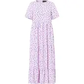 Pieces Evie Ankle Short Sleeve Long Dress Violet L Femme