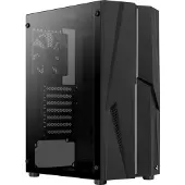 Aerocool Mecha-G-BK-v2 - Midi Tower - PC - Acrylnitril-Butadien-Styrol (ABS) - SPCC - Schwarz - ATX - micro ATX - Mini-ITX - 15,9 cm (ACCM-PV28113.11)