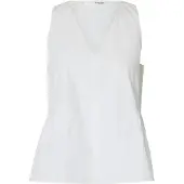 Selected Blair Peplum Sleeveless V Neck T-shirt Blanc 38 Femme