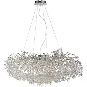 Paul Neuhaus Lustre chromé avec pendants en cristal, suspension pour chambre à coucher PN 2036-17