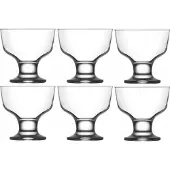 LAV SET DE BOLS À CRÈME GLACÉE 6PCS 285ML LV-DES55F, Saladier + bol, Transparent