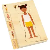 Bigjigs Puzzle anatomique en bois - Fille, 26 pièces.