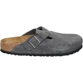 Birkenstock Boston Bs en daim gris anthracite | Coupe étroite – 9 UK - 43 EU - 10/10,5 M US / Gris anthracite