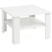 Wohnling Table basse WL5.834 Blanc 60x42x60 cm Table en bois design avec