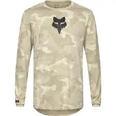 FOX Hommes, Maillot de cyclisme, Ranger Tru Dri LS Jersey (S), Beige, Blanc, S