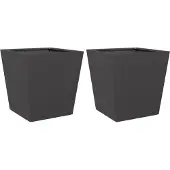 vidaXL Jardinières 2 pcs noir 40x40x40 cm acier