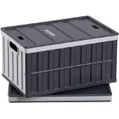 Vevor Caisse Plastique Pliable avec Couvercle 65 L