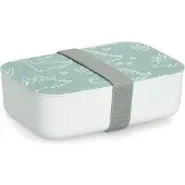 Zeller Lunch Box "Dino", plastique, Lunch box, Multicolore, Vert, Blanc