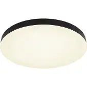 Globo Lighting Plafonnier en plastique noir mat, LED