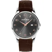 Jacques Lemans Montre dateur London Dark Brown Silver
