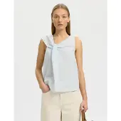 Selected Chemisier 'SLFHANNAH' bleu clair / blanc